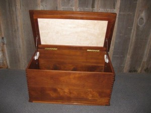 Inside Fiji Vesi Wood Blanket Chest